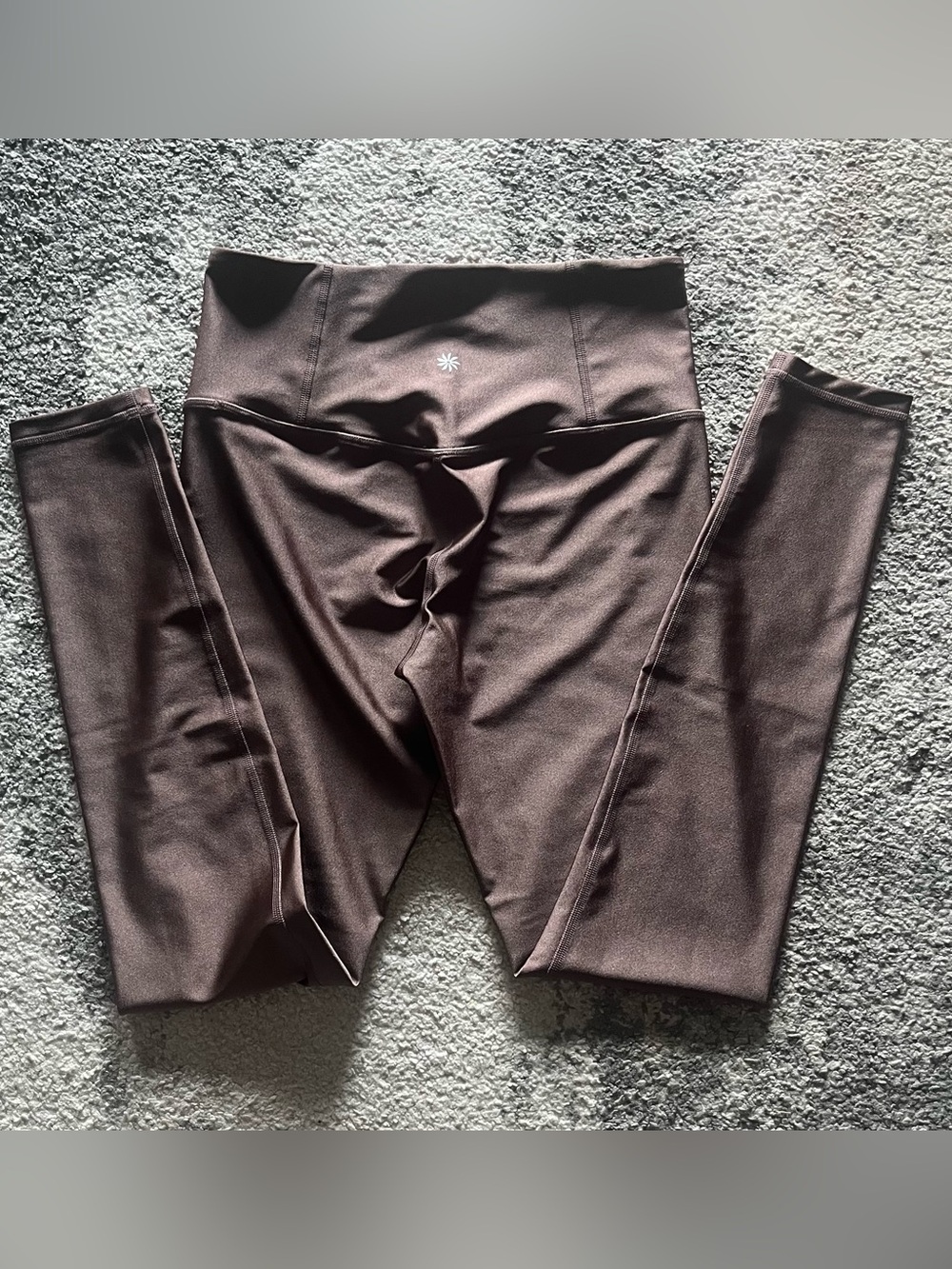 Athleta Ultra High-Waist Elation Shimmer Brown Leggings Size Small